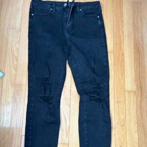 Silver Jeans (Robson Skinny), Size 30, Black